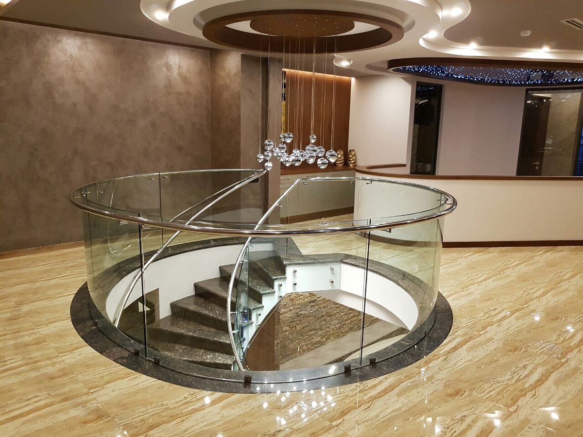 Round Top Glass Railing Bangalore